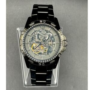 Relic by Fossil Brennan ZR11853 Automatic Skeleton Gunmetal Men’s Watch